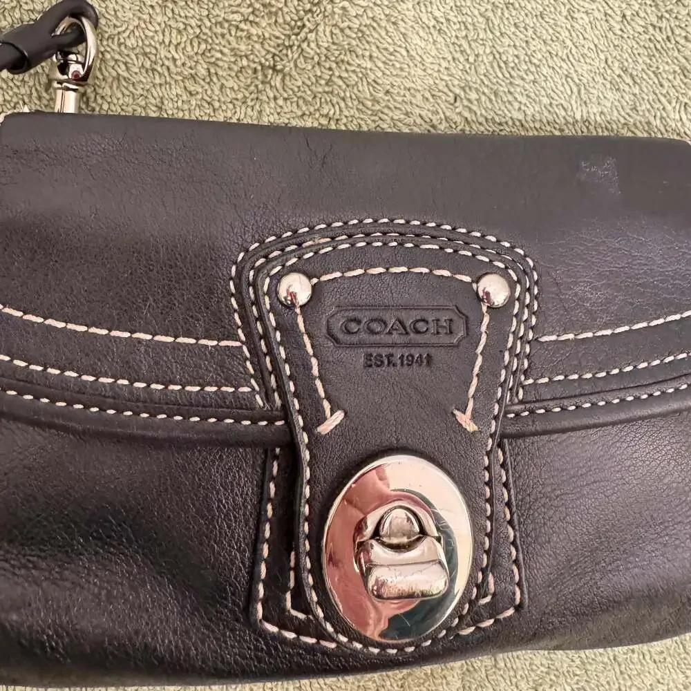 Vintage Y2K Coach Mini Signature Wristlet - Picture 3 of 7